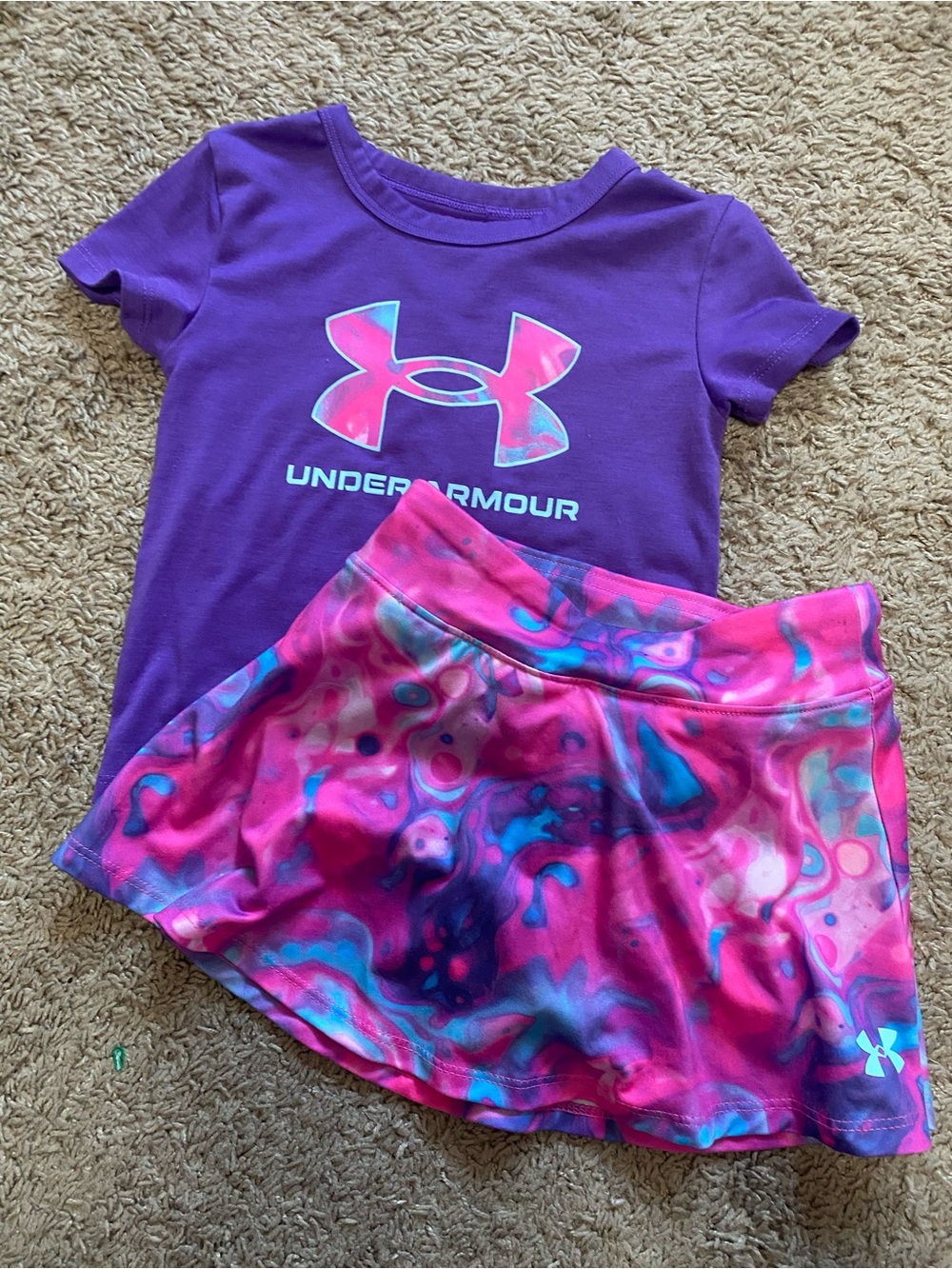 Under Armour Purple Kids' Shirt - White Logo